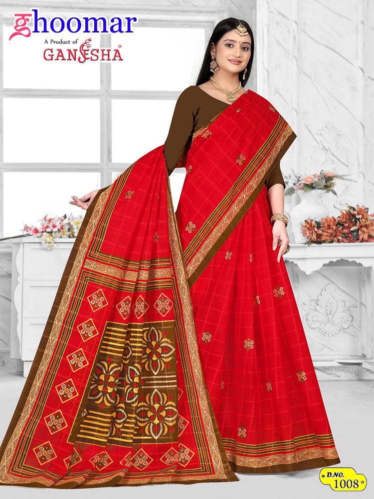 Ganesha Vol 1 By Ghoomar Daily Wear Cotton Sarees Wholesale Market In Surat